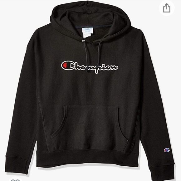 Champion Reverse Weave Script Pullover Hoody Med - Picture 1 of 4